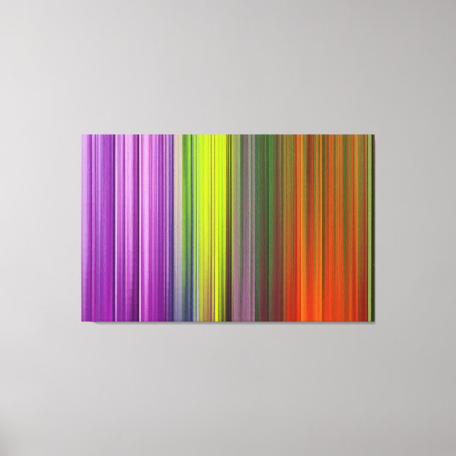 Abstract Painting | Retro Colourful Canvas Print (Front)