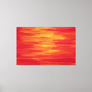 Abstract Painting   Retro Red and Yellow Canvas Print