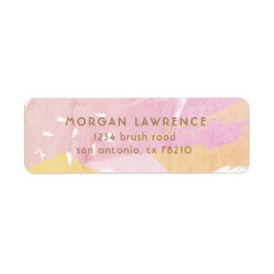 Abstract Painting Return Address Label