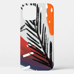Abstract painting seamless pattern with ink elemen iPhone 12 case