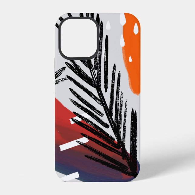 Abstract painting seamless pattern with ink elemen iPhone case (Back)