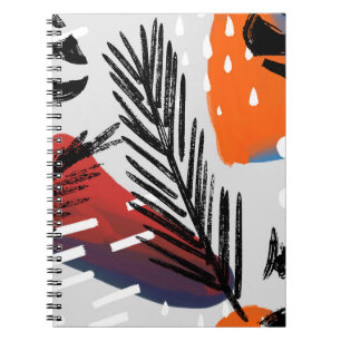 Abstract painting seamless pattern with ink elemen notebook
