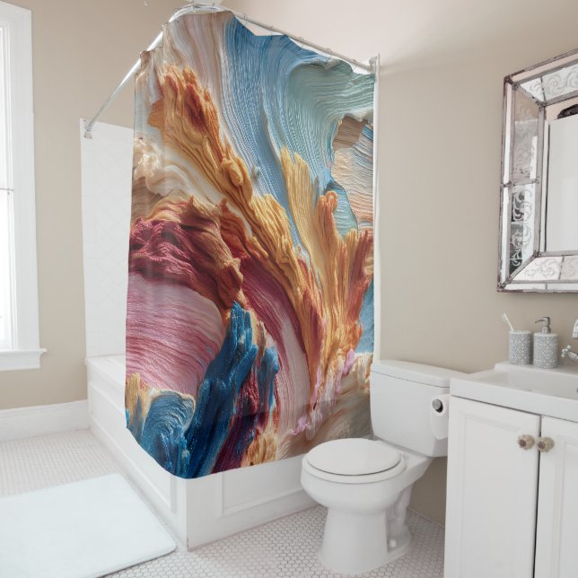 Abstract Painting Shower Curtain (In Situ)