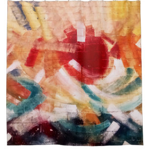 Abstract painting shower curtain