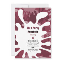 Abstract Painting Splatter Red Art Birthday Party