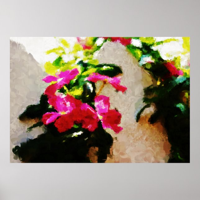 Abstract Painting | Spring flowers Poster (Front)