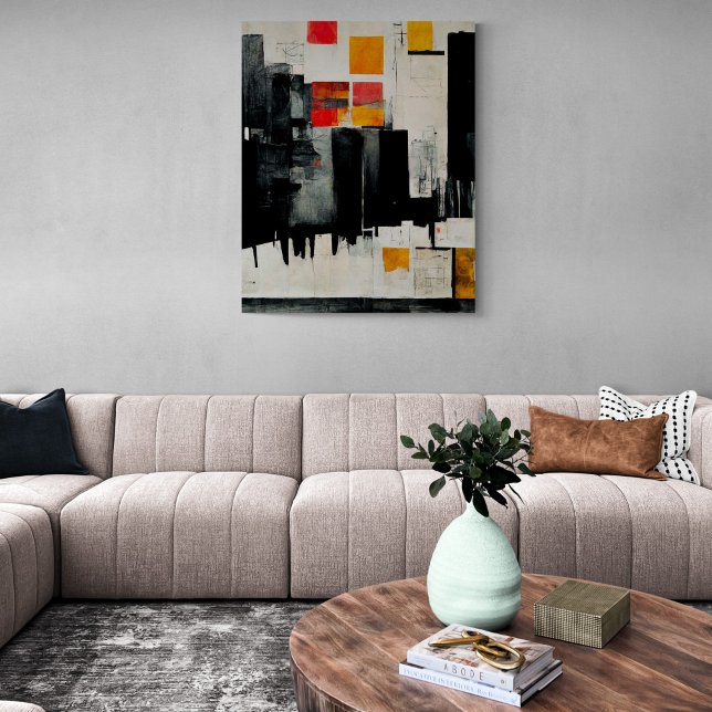 Abstract Painting "The Battle Harbour". Canvas Pri Print (Creator Uploaded)