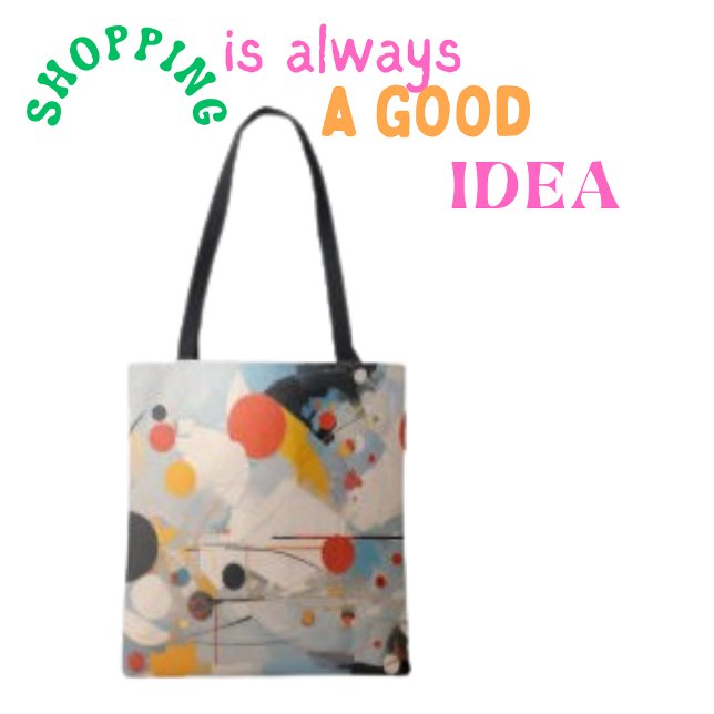 Abstract Painting Thin Line Art  Shapes Tote Bag (Creator Uploaded)