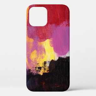 Abstract painting. Trendy art style. Bright colour iPhone 12 Case