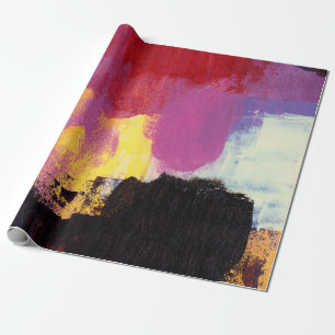 Abstract painting. Trendy art style. Bright colour Wrapping Paper