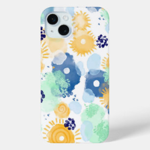 Abstract painting vivid watercolor pattern  iPhone 15 mini case