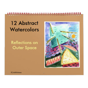 Abstract Paintings-12 watercolors Space Series Calendar