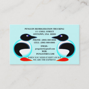 ABSTRACT PAIR OF PENGUINS "COOL" BUSINESS CARDS! BUSINESS CARD