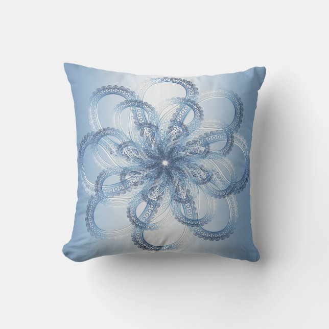 abstract paisley circle metallic element. cushion (Front)