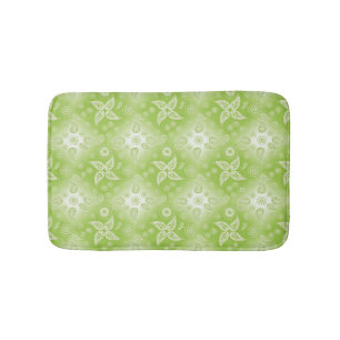 abstract paisley green pattern. bath mat