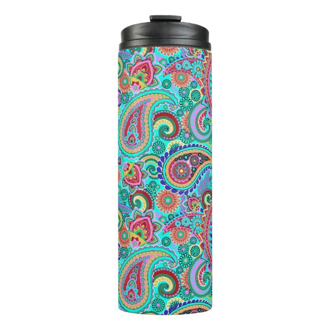 Abstract Paisley Pattern Thermal Tumbler (Front)