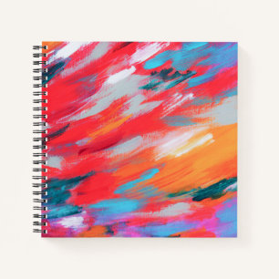 Abstract Palette Acrylic Artwork Notebook