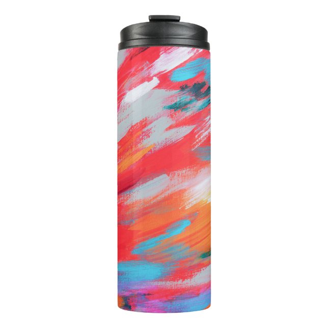 Abstract Palette Acrylic Artwork | Thermal Tumbler (Front)