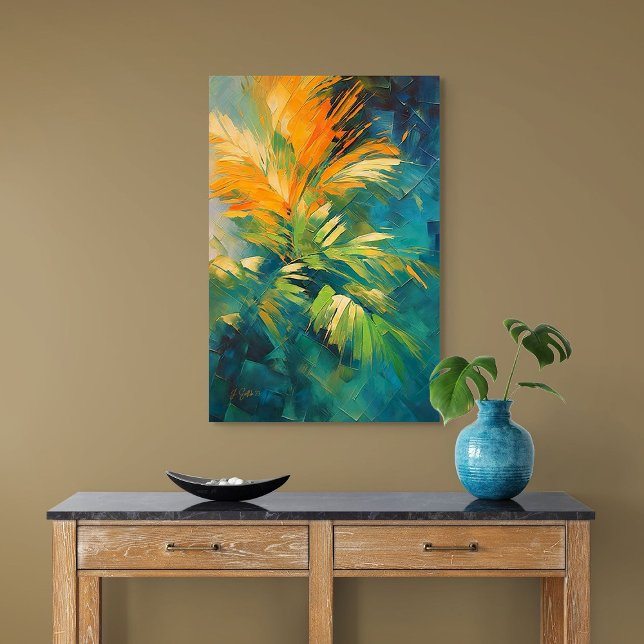Abstract Palm Burst – Tropical Energy in Motion Poster (Abstract Palm Burst – Tropical Energy in Motion)