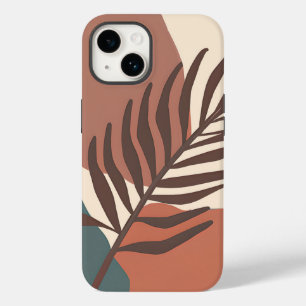 Abstract palm leaf minimalist art Case-Mate iPhone 14 case