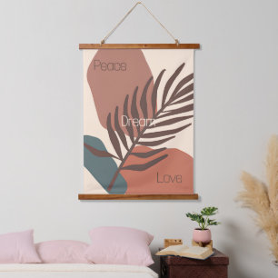 Abstract palm leaf minimalist art custom hanging tapestry