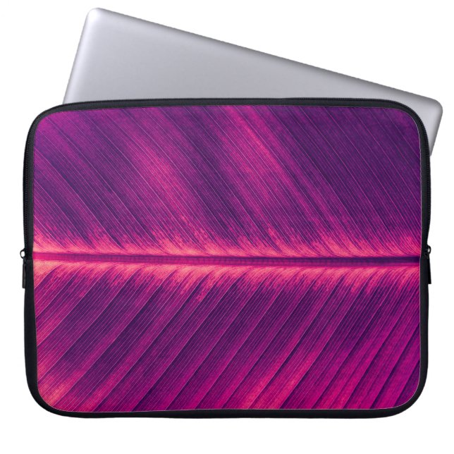 Abstract Palm Leaf: Toned Vein Laptop Sleeve (Front)