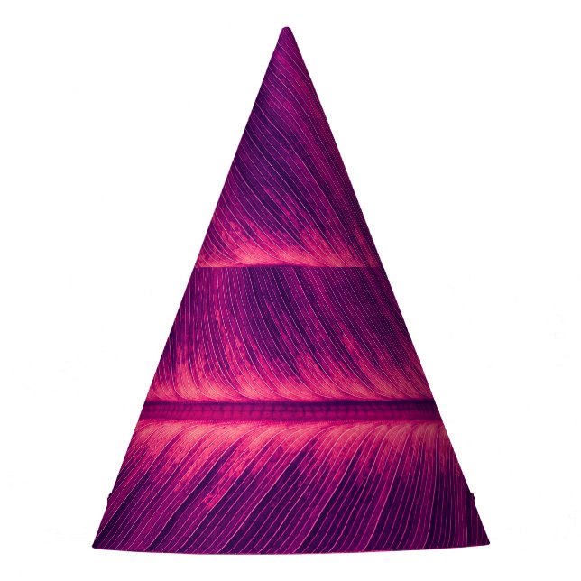 Abstract Palm Leaf: Toned Vein Party Hat (Front)