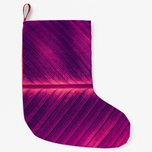 Abstract Palm Leaf: Toned Vein Small Christmas Stocking (Front)