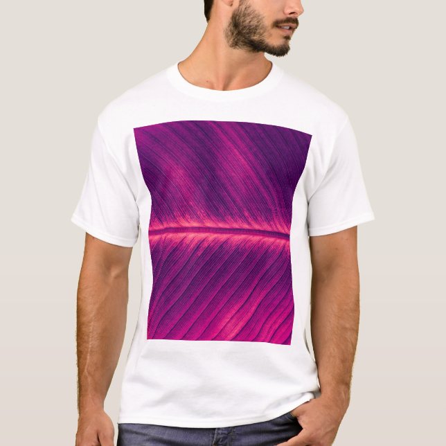 Abstract Palm Leaf: Toned Vein T-Shirt (Front)