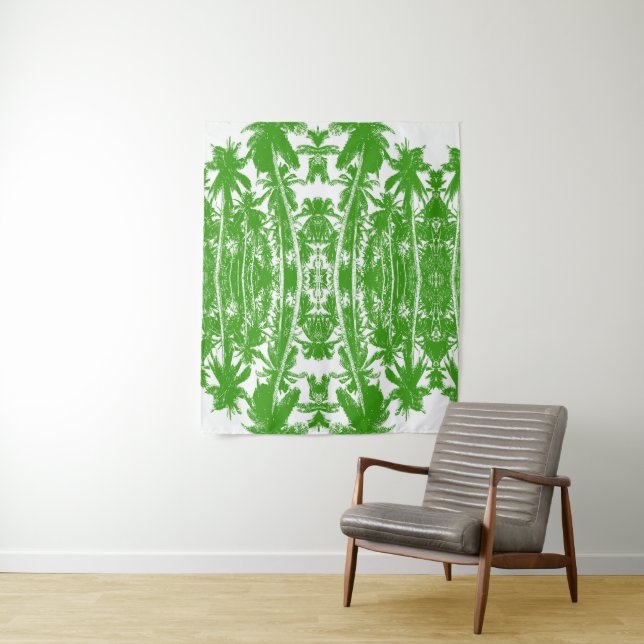Abstract Palm Trees Design Tapestry (In Situ)