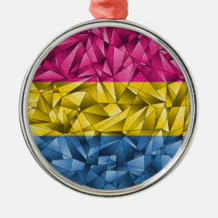 Abstract Pansexual Flag Metal Tree Decoration