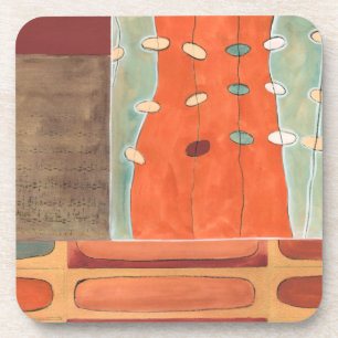 Abstract Parade of Eggs by Erica J Vess Coaster