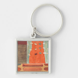 Abstract Parade of Eggs by Erica J Vess Key Ring