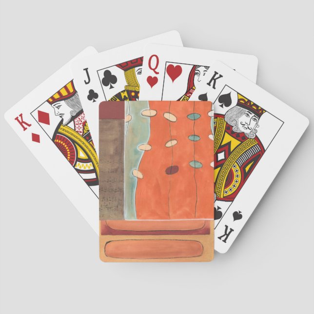 Abstract Parade of Eggs by Erica J Vess Playing Cards (Back)