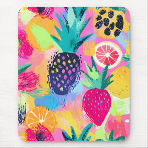 Abstract Paradise Tropical Fruit Fiesta Mouse Mat