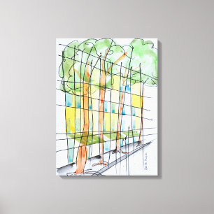 Abstract Parisian Street Paris, France Canvas Print