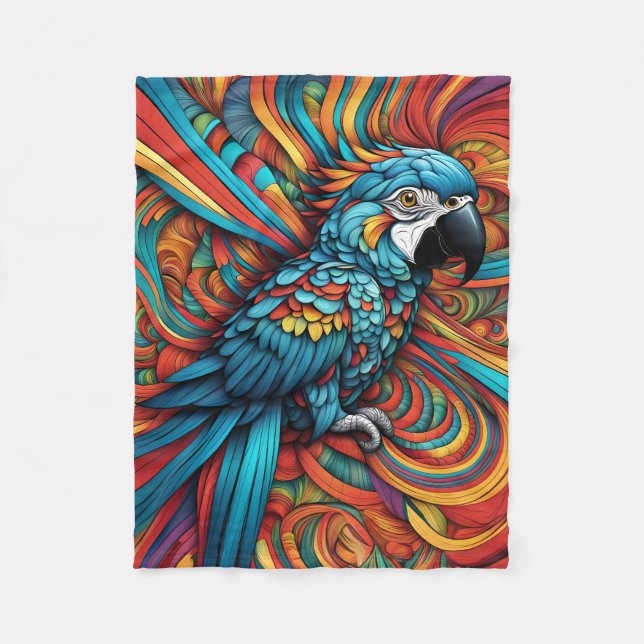 ABSTRACT PARROT BLANKET (Front)