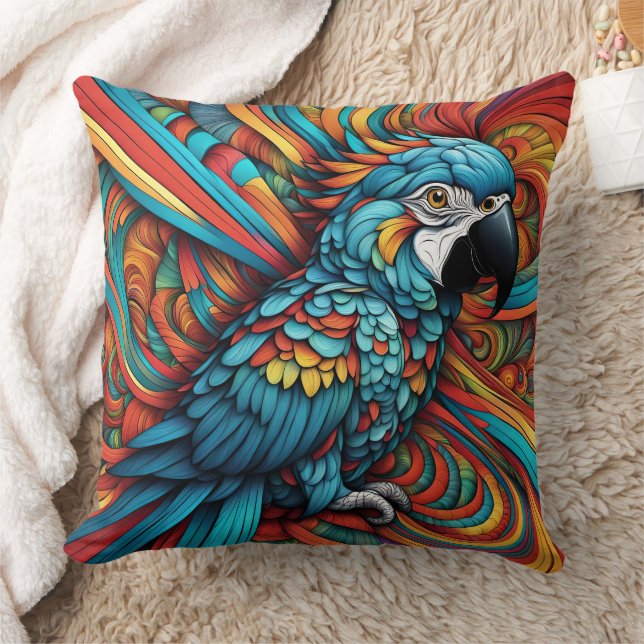 ABSTRACT PARROT CUSHION (Blanket)