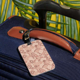 Abstract Party Doodle Pattern Luggage Tag