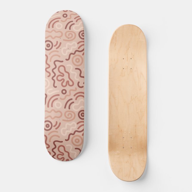 Abstract Party Doodle Pattern Skateboard (Front)