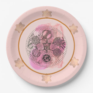 Abstract Passover Seder Plate Paper Plates 