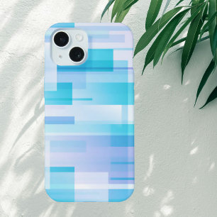 Abstract Pastel Blocks of Blue and Purple iPhone 15 Case
