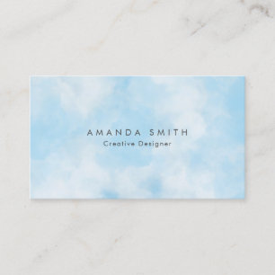 Abstract Pastel Blue Sky Clouds Personalise Business Card