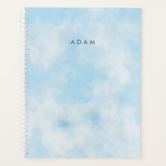 Abstract Pastel Blue Sky Clouds Personalise Planner
