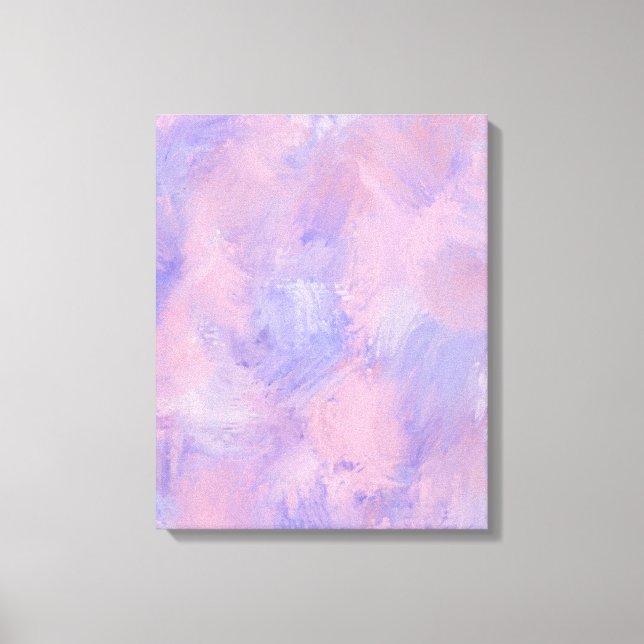Abstract Pastel Blush Pink and Blue Canvas Print (Front)