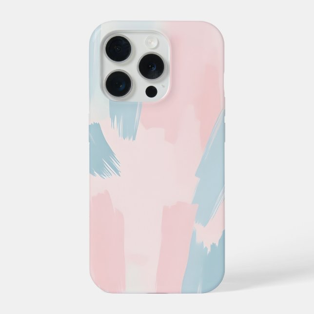 Abstract pastel brush iPhone case (Back)