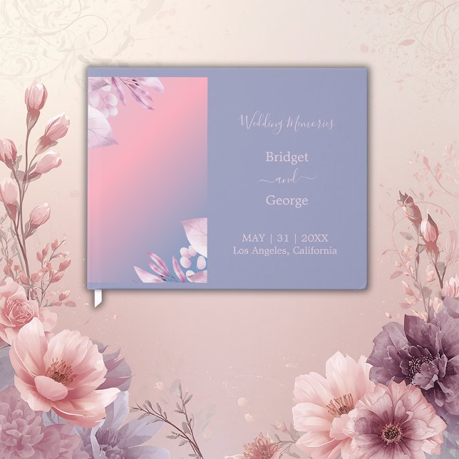 abstract pastel cherry blossom sakura wedding  guest book (Creator Uploaded)