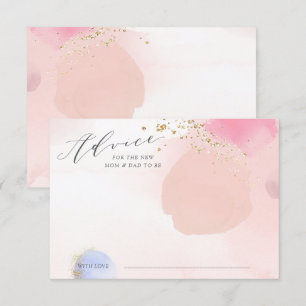 Abstract Pastel Circles Advice Card Baby Shower