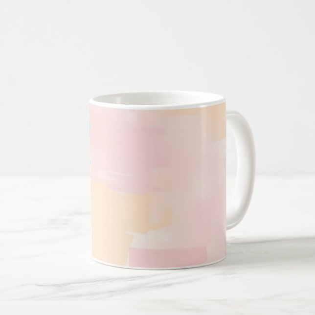 Abstract Pastel Coffee Mug (Front Right)