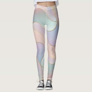 Abstract Pastel Colored Legging